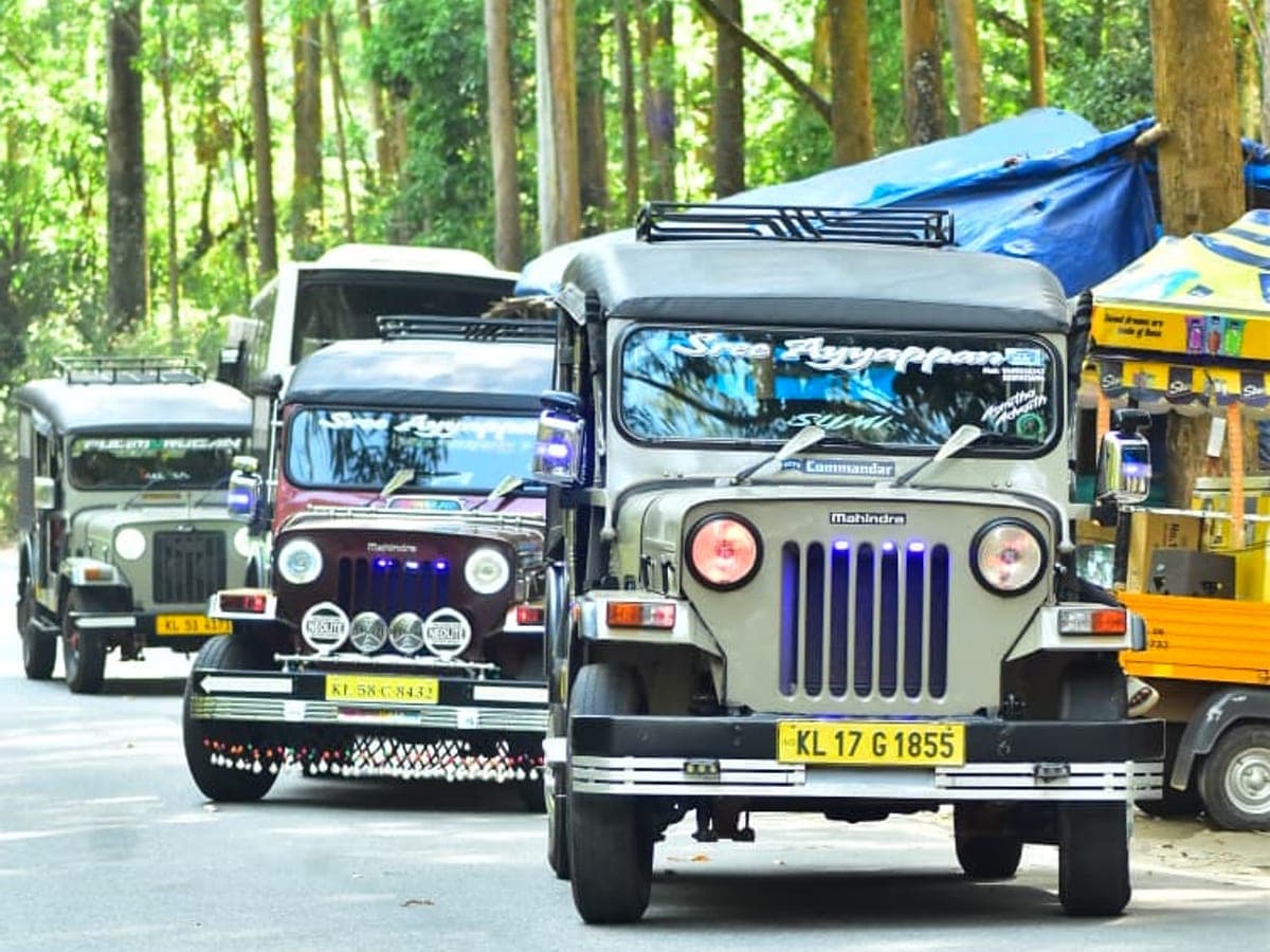 Ready to Go, Kerala — Lined up at the stand before the morning run.